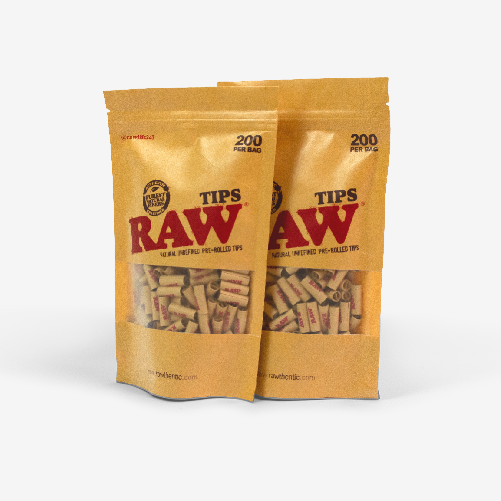 RAW 200 pack pre roll tips